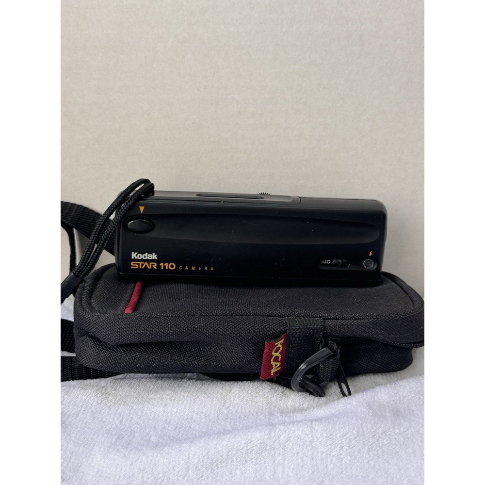 Vintage Kodak Star 110 Film Camera‎ Point & Shoot w/ Strap, case, directions